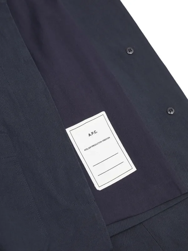 A.P.C. クロップドジャケット | ブルー | FARFETCH JP
