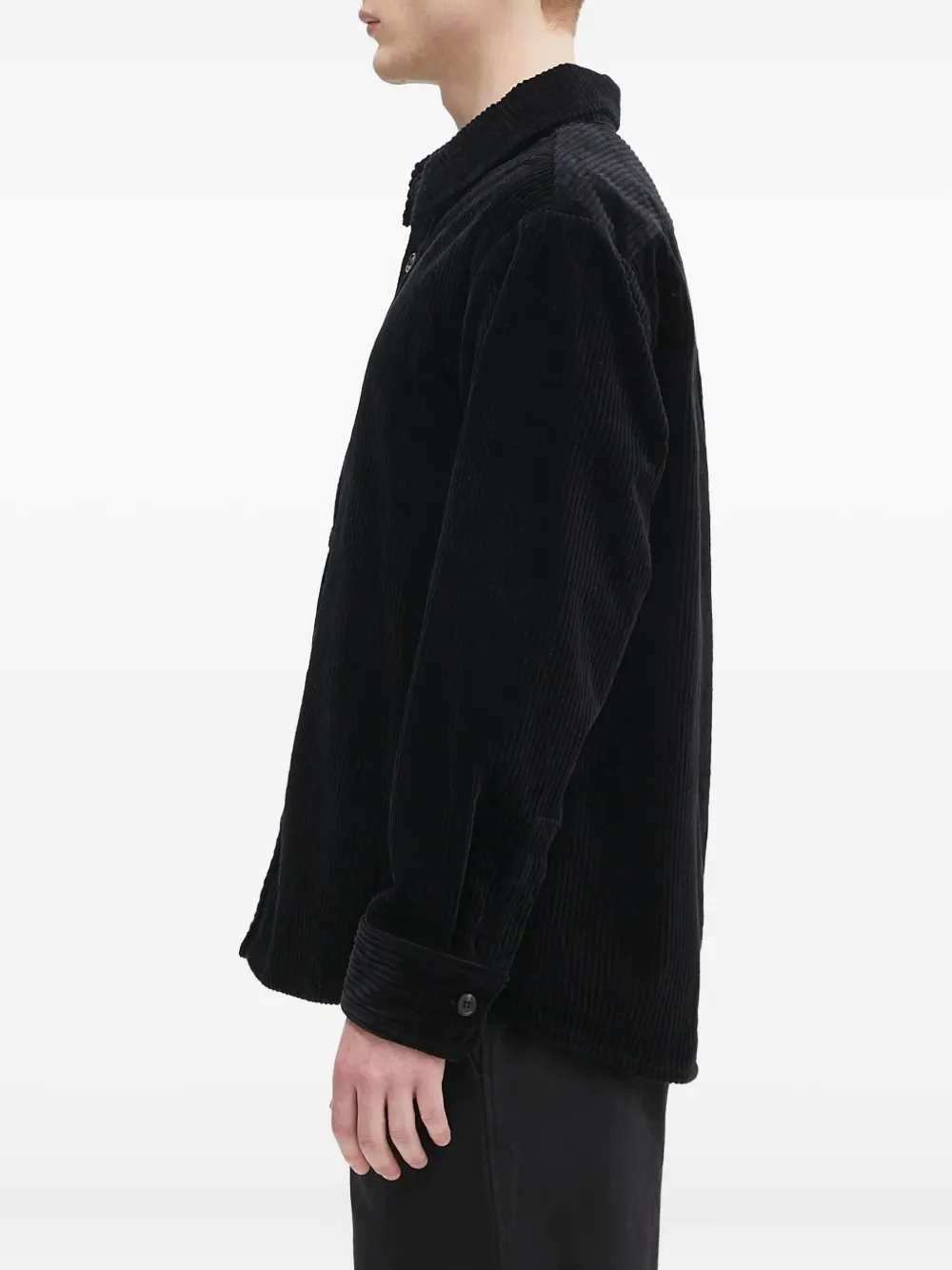 A.P.C. Ribfluwelen overhemd Zwart