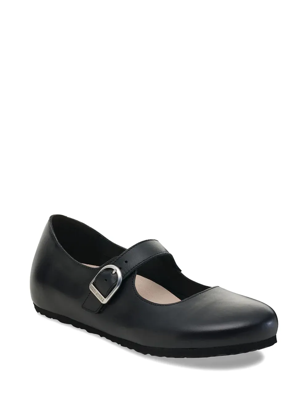 Birkenstock buckle Mary Jane style ballet flats Black