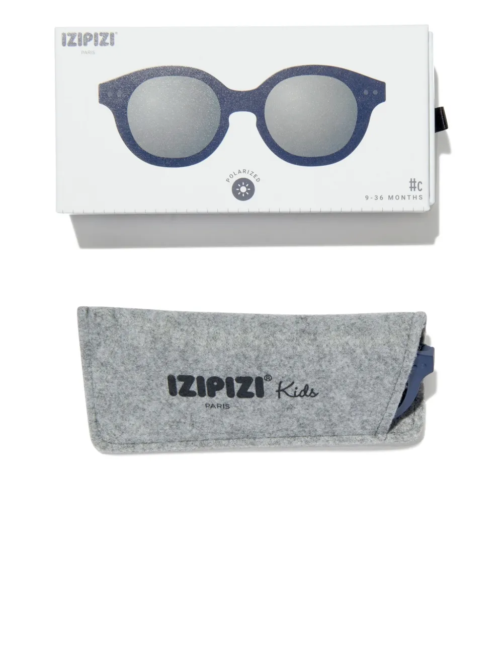 IZIPIZI KIDS #C zonnebril met rond montuur Blauw