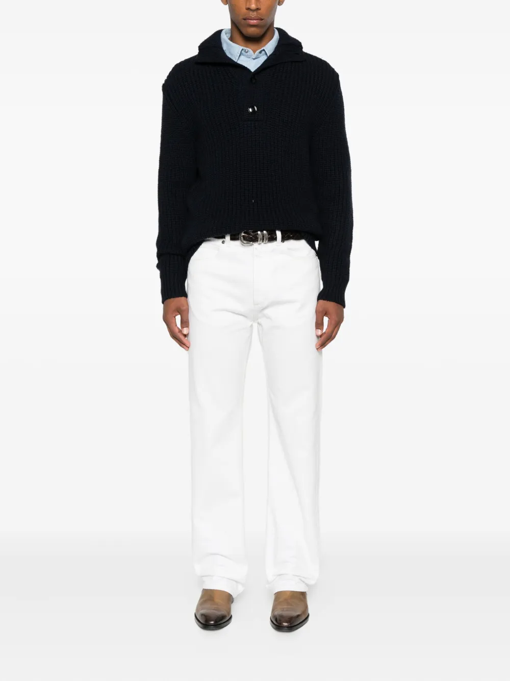 TOM FORD high-neck sweater Blauw