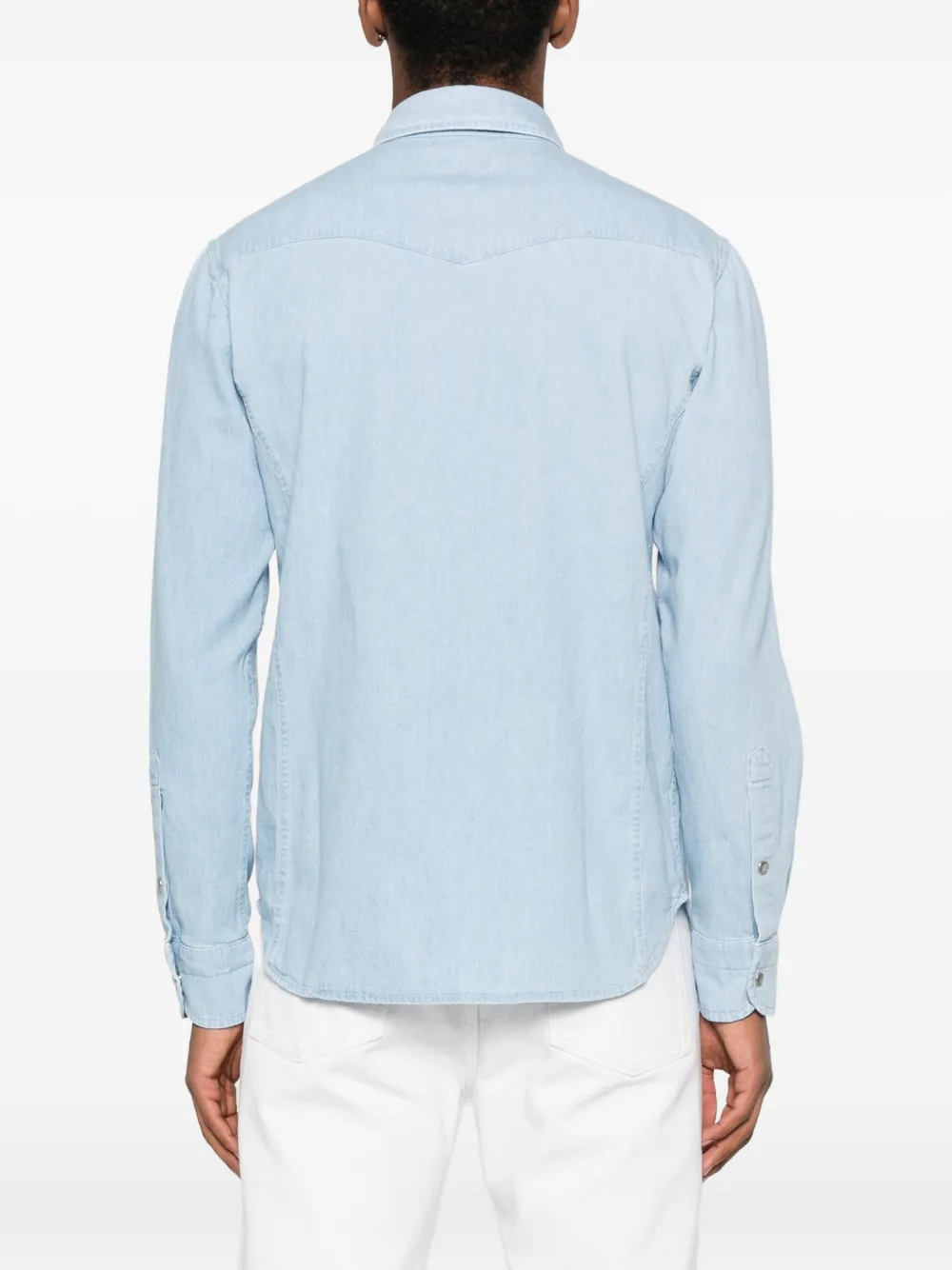 TOM FORD Denim overhemd met dubbele zak Blauw