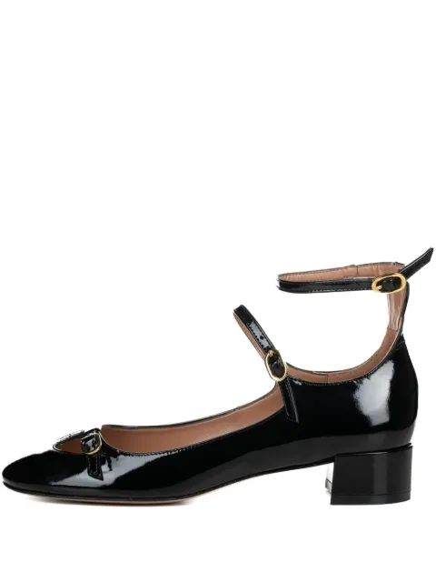 Poche Paris buckle-detail patent leather pumps