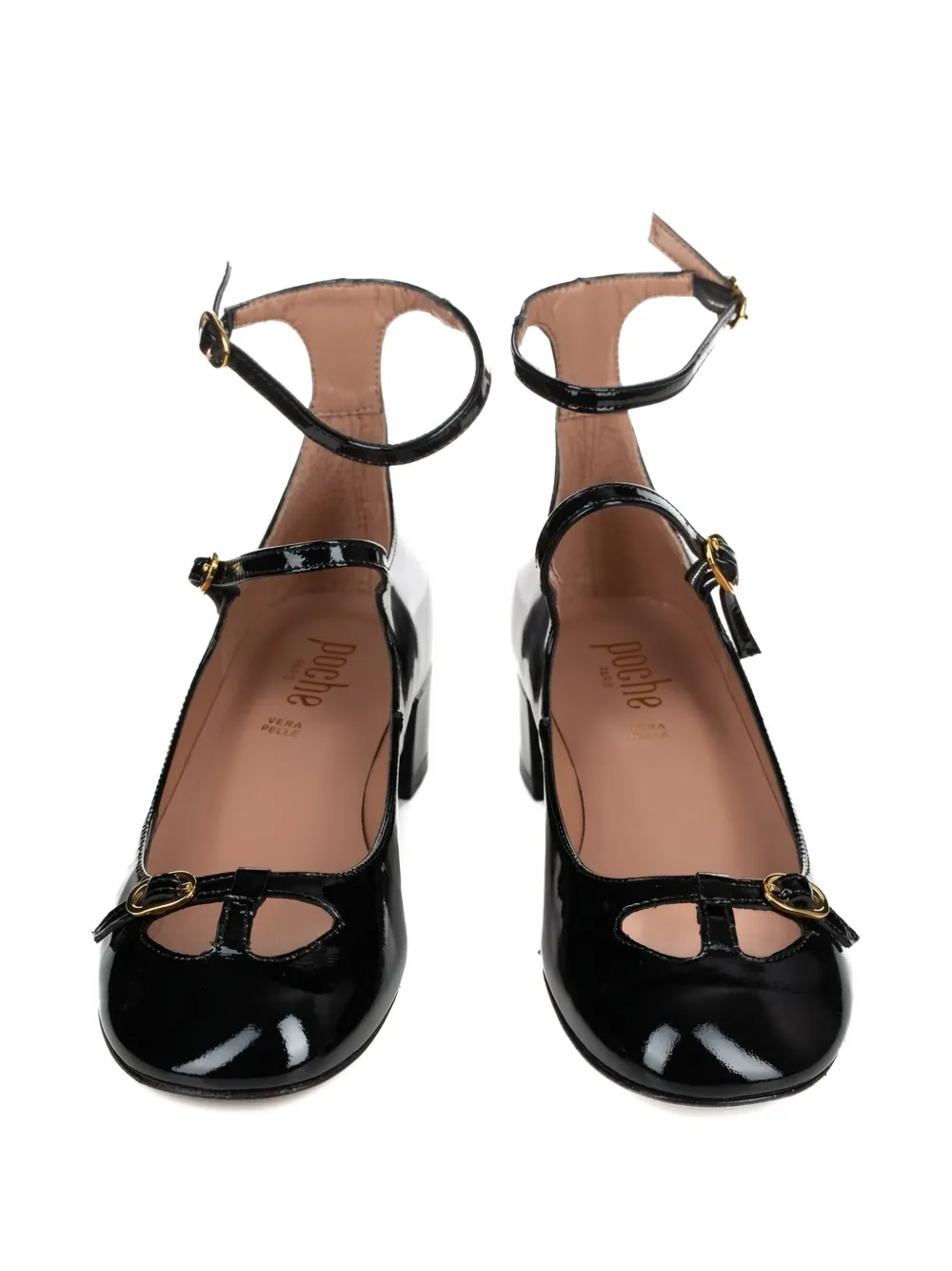 Poche Paris buckle-detail patent leather pumps Undefined
