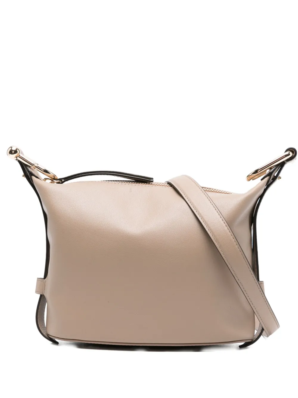 Furla Mini Nuvola Leather Shoulder Bag In Nude