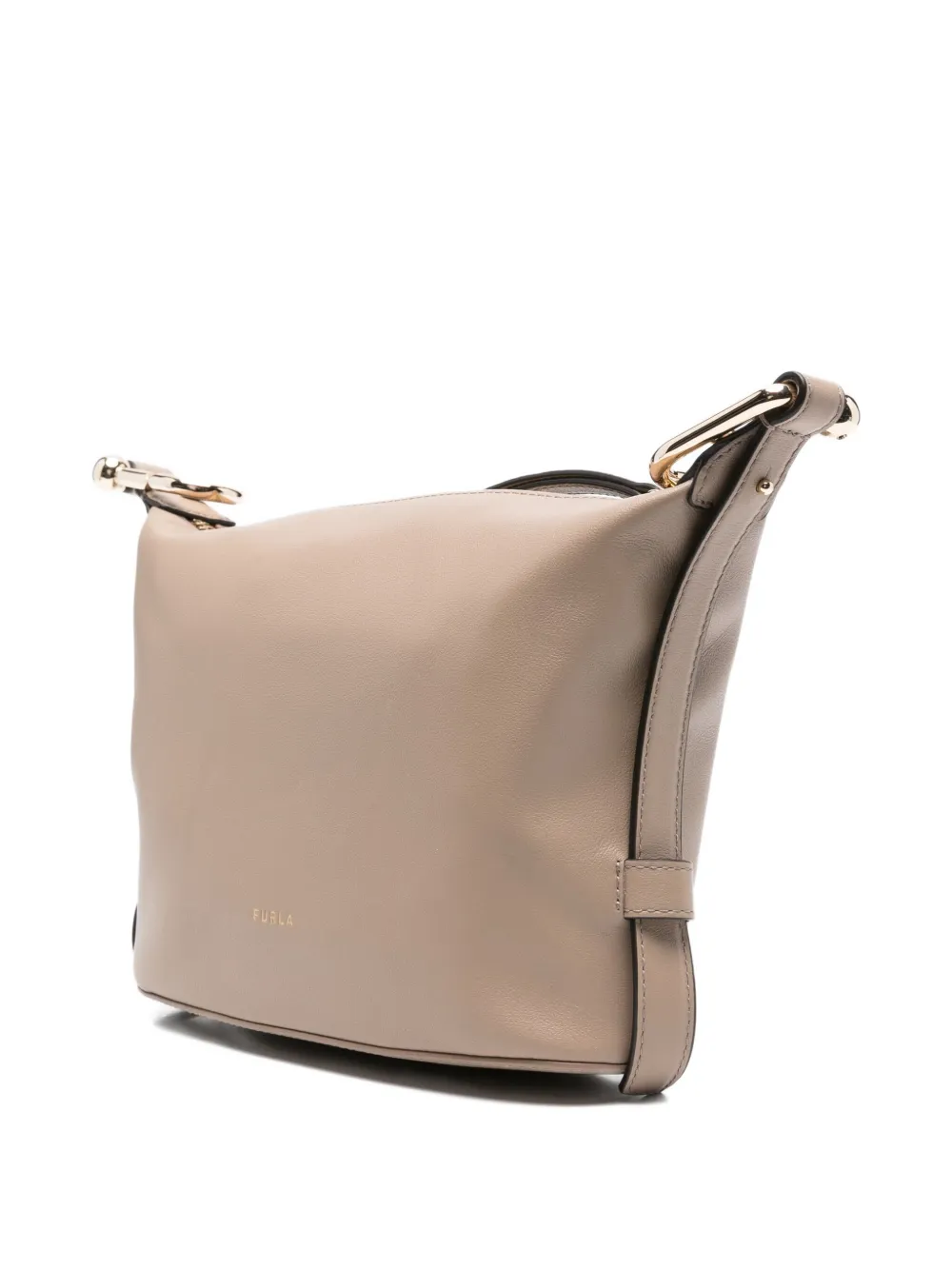 Furla Nuvola kleine leren schoudertas Beige