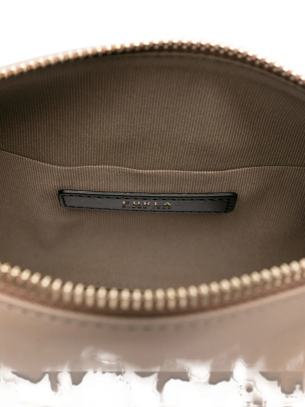 Furla Nuvola kleine leren schoudertas Beige