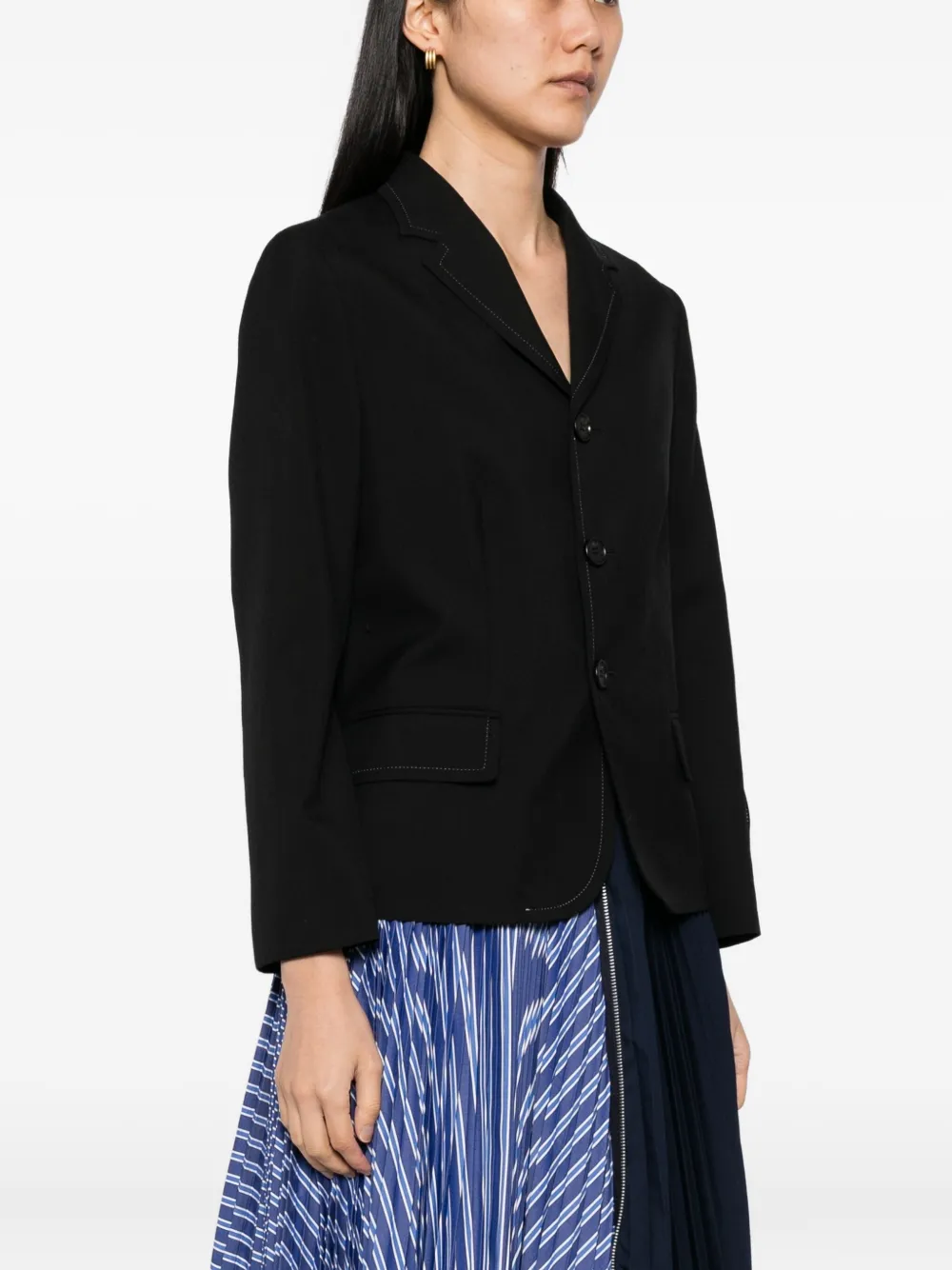 Marni single breasted tailored blazer Zwart