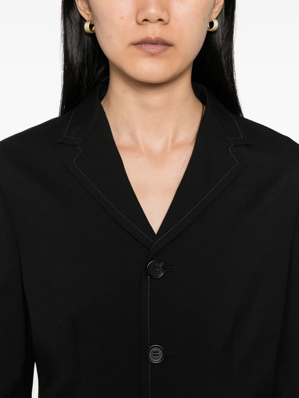 Marni single breasted tailored blazer Zwart