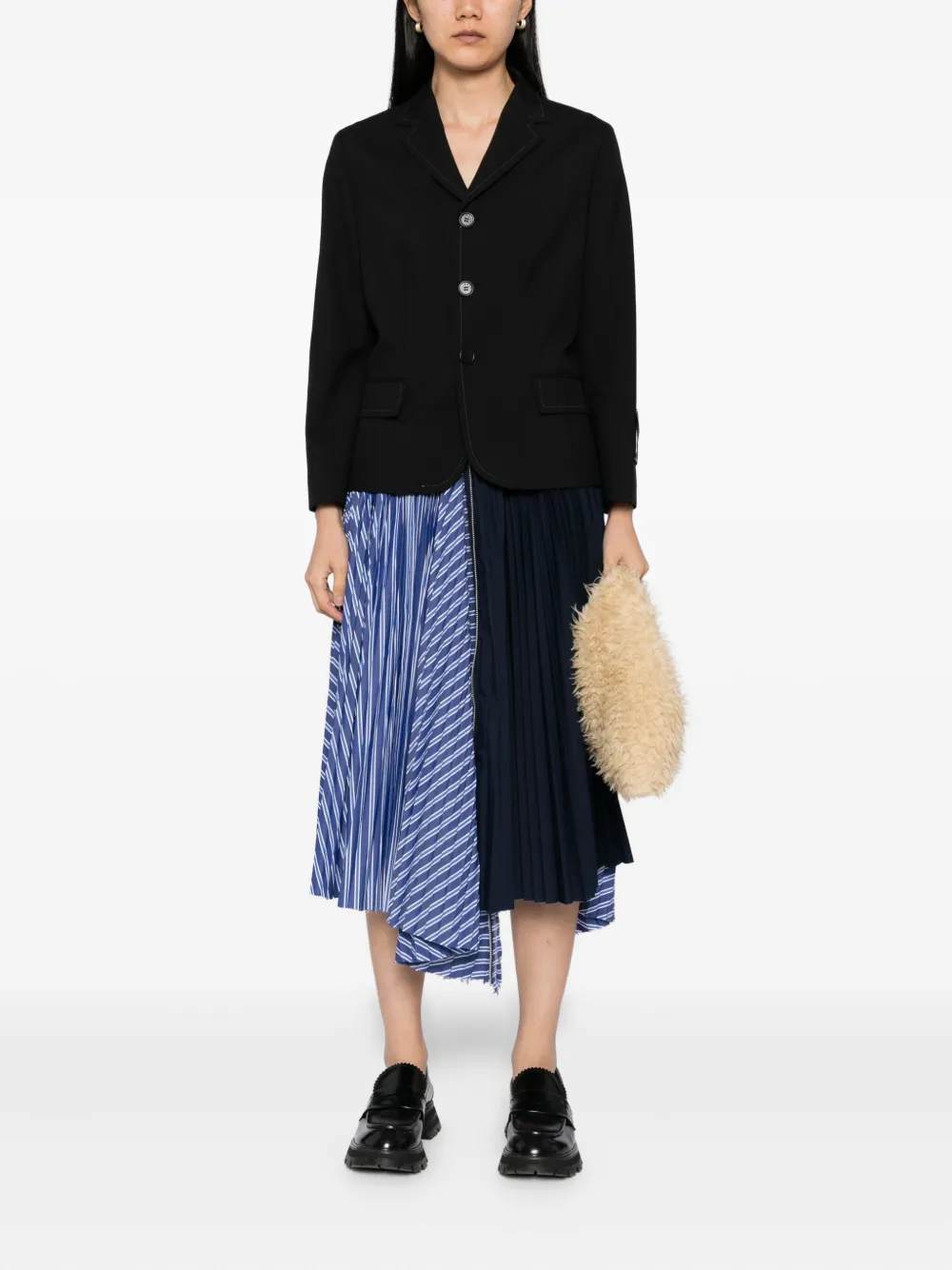 Marni single breasted tailored blazer Zwart