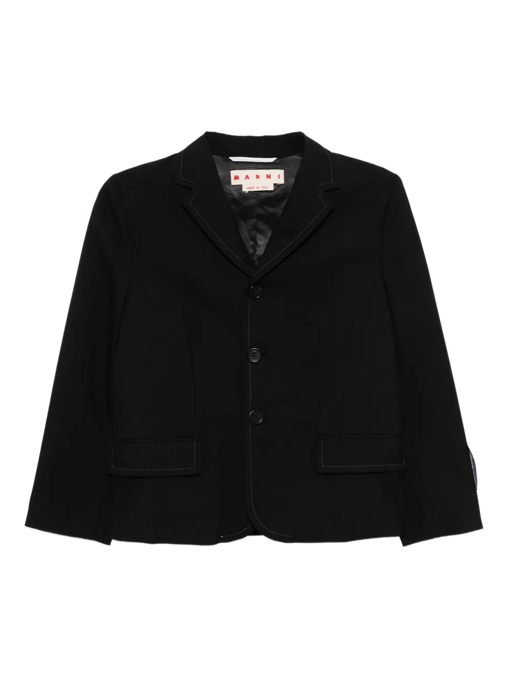 Marni Single Breasted Tailored Blazer In Black