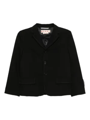 【関税&送料込】Marni Black Polyester Stretch Blazer Daisy Jacquard Blazer in Black – SVRN