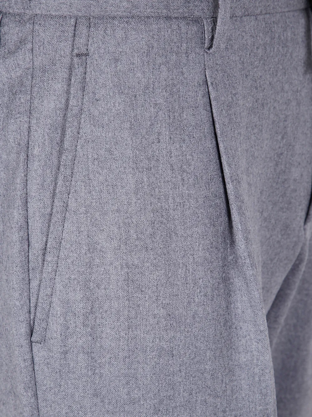 Barba Straight plooibroek met trekkoord Grijs