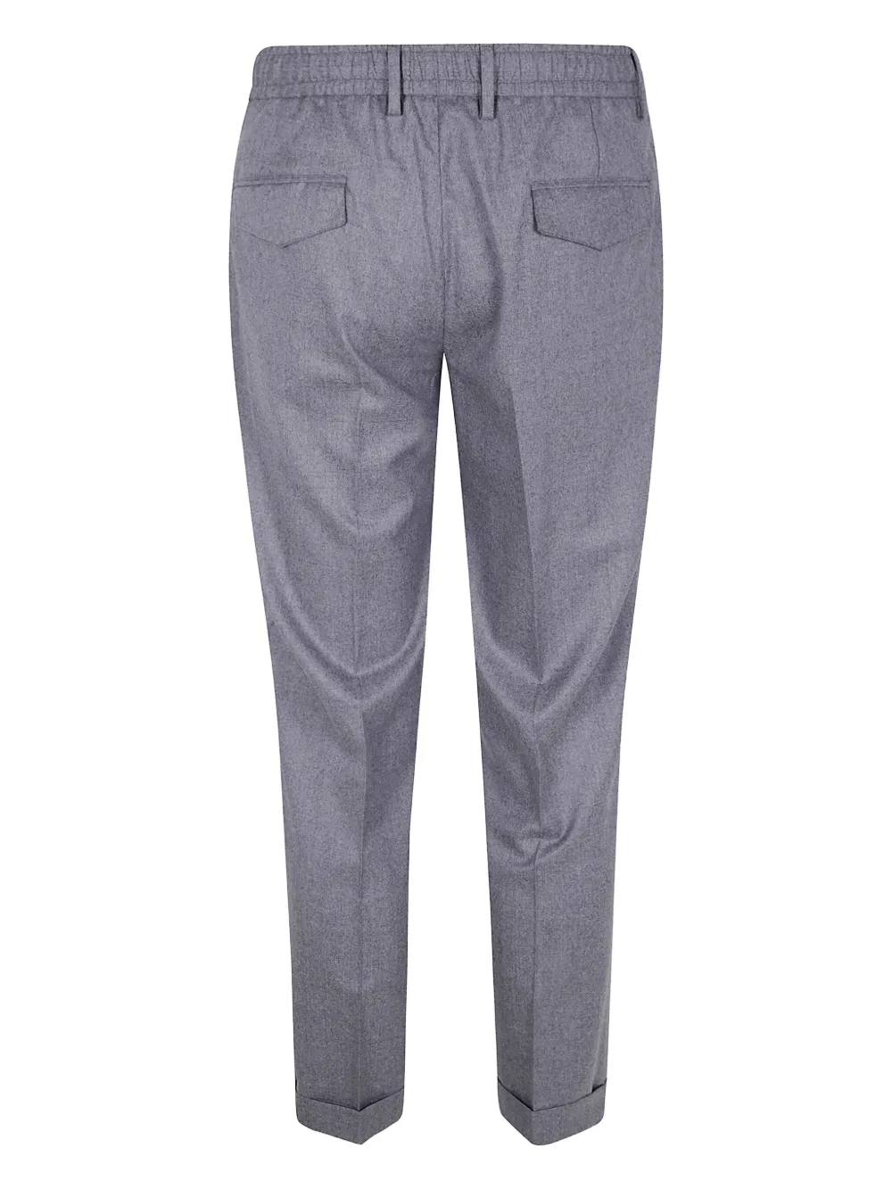Barba Straight plooibroek met trekkoord Grijs