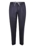 Barba pleated drawstring trousers - Grey