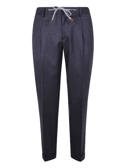 Barba pantalones plisados con cordones