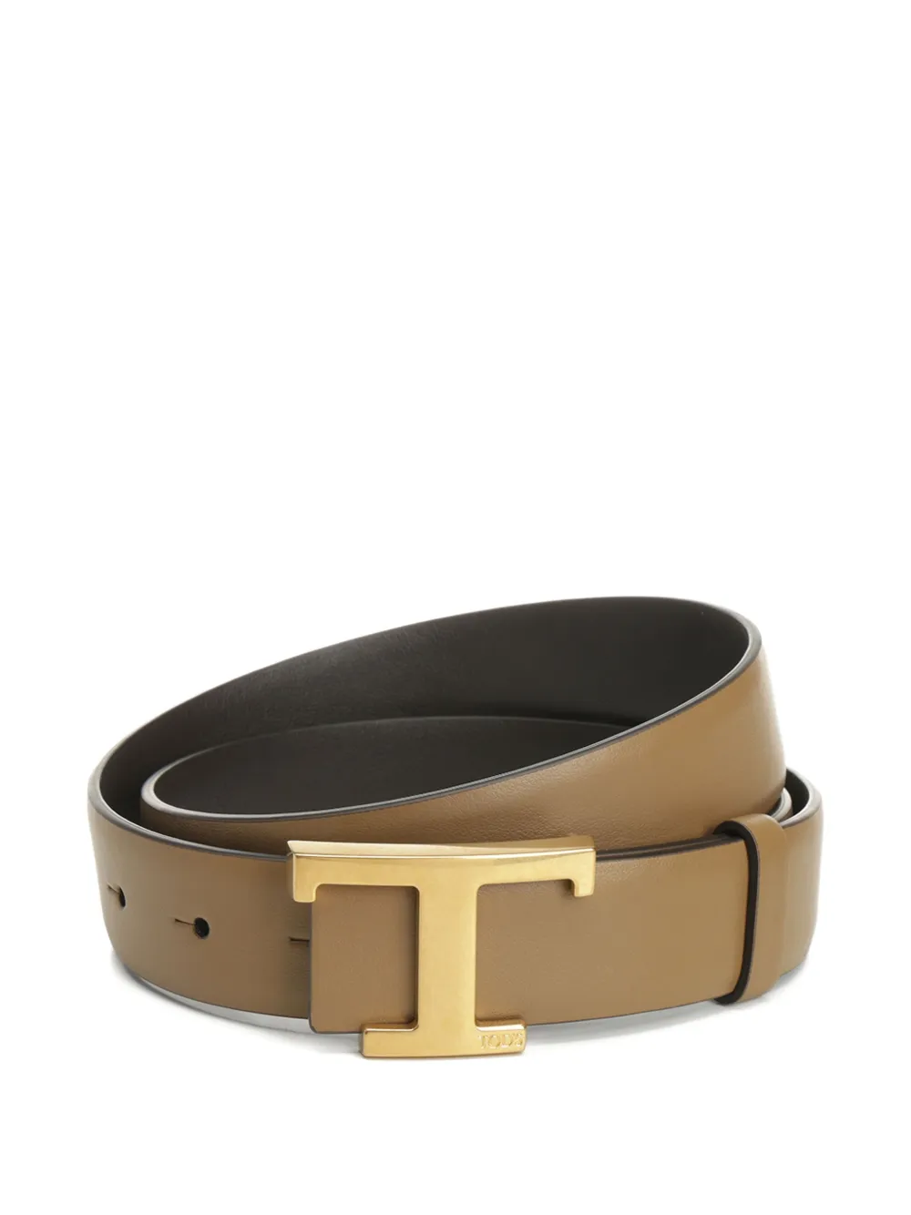 Tod's leather T-buckle belt - Toni neutri