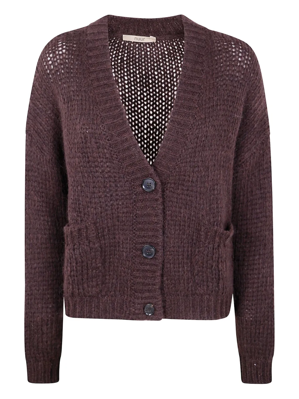 button-front pocket cardigan