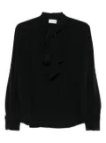 P.A.R.O.S.H. bow-neck long-sleeve blouse - Black