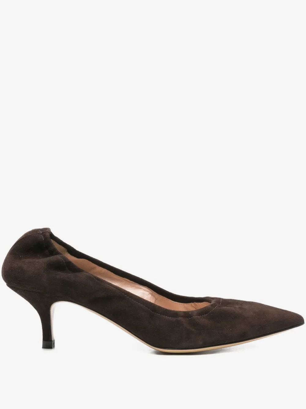 pointed-toe kitten-heel pumps