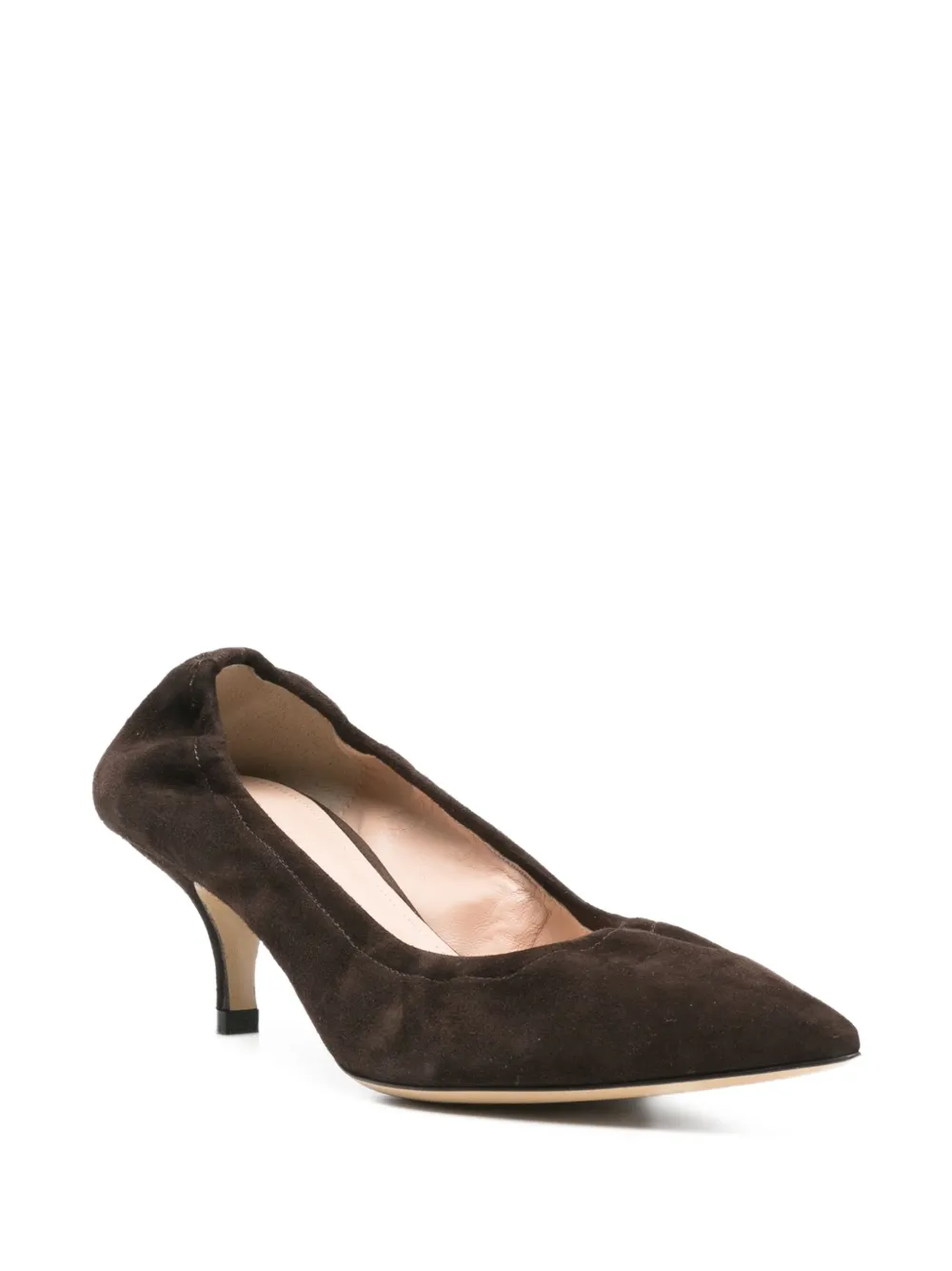 P.A.R.O.S.H. pointed-toe kitten-heel pumps Brown