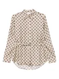 P.A.R.O.S.H. geometric-print belted shirt - Neutrals