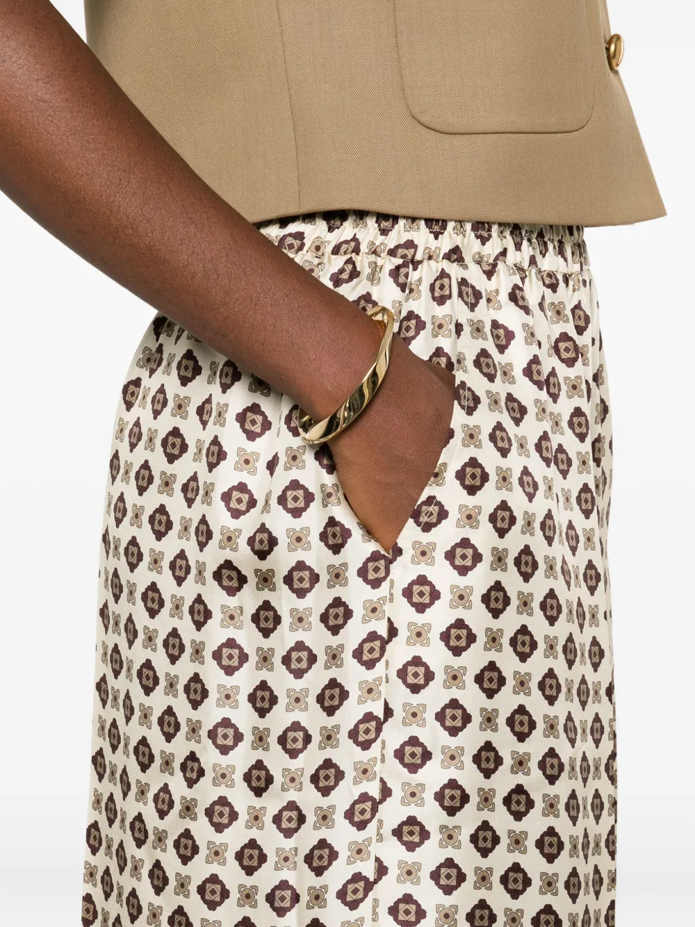 P.A.R.O.S.H. Zijden broek Beige