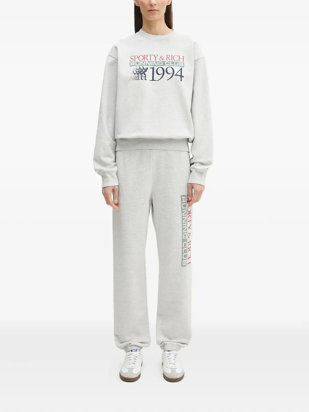 Sporty & Rich Sweater met print Grijs