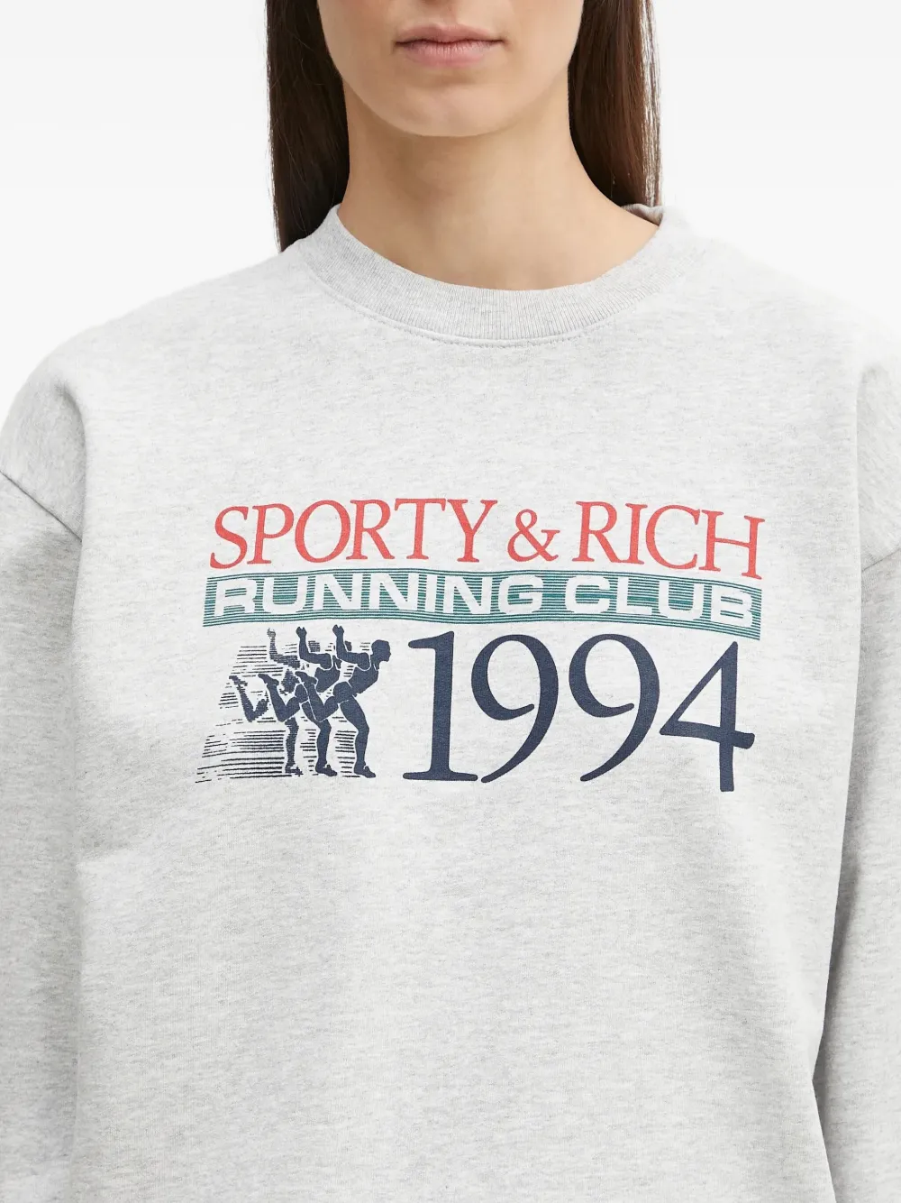 Sporty & Rich Sweater met print Grijs