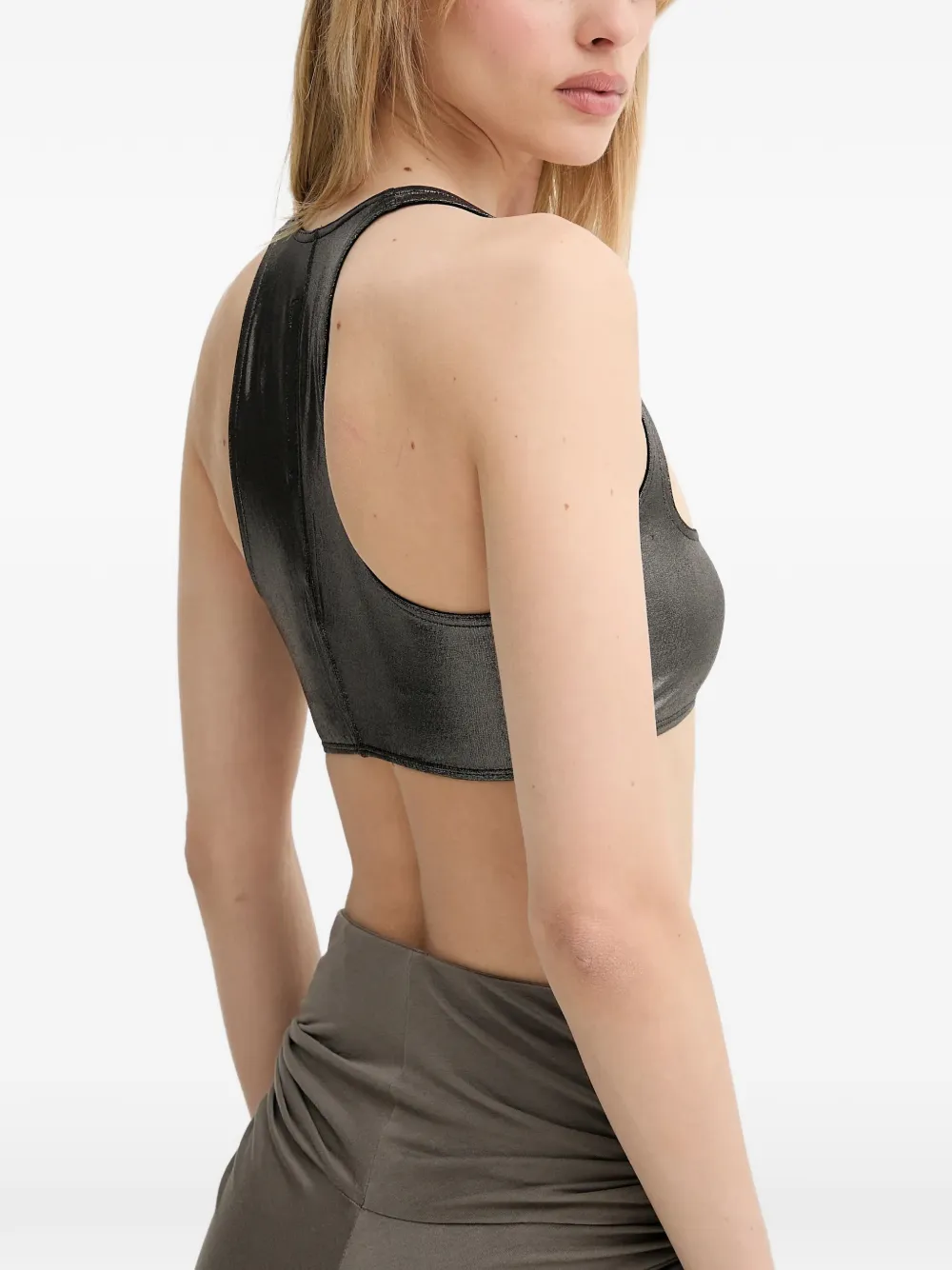  Rick Owens Lilies Square-neck Top - Grey 