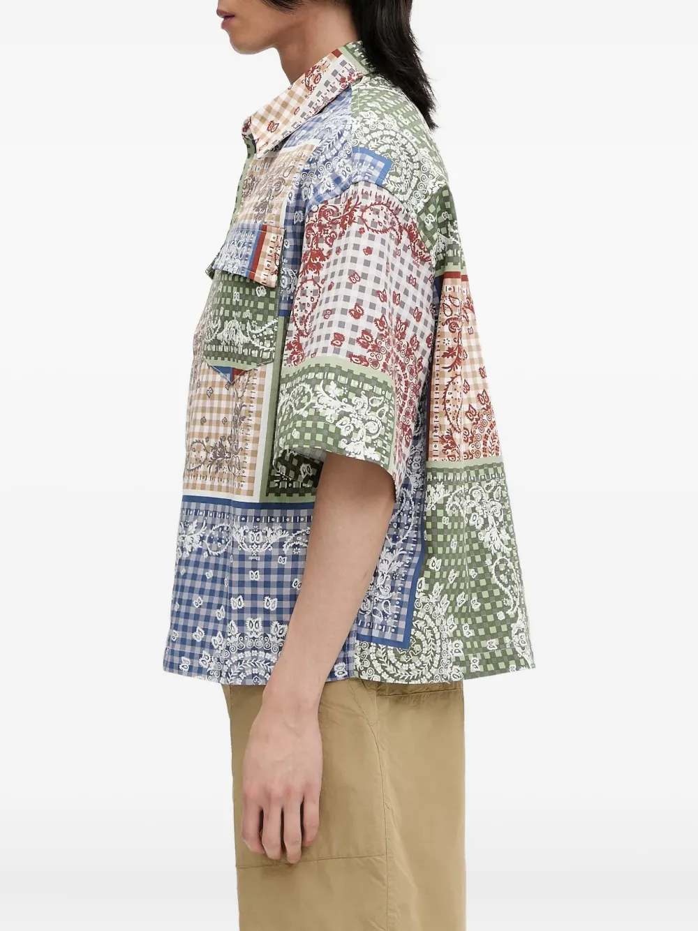 RHUDE Overhemd met patchwork Beige