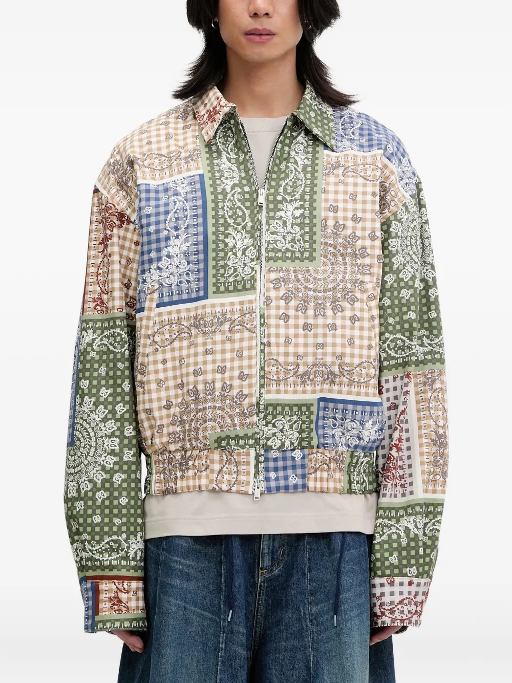 RHUDE Jack met patchwork Beige