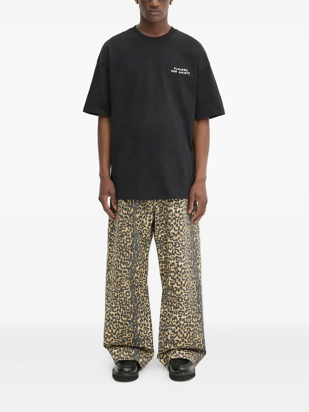 RHUDE Broek met luipaardprint - Beige