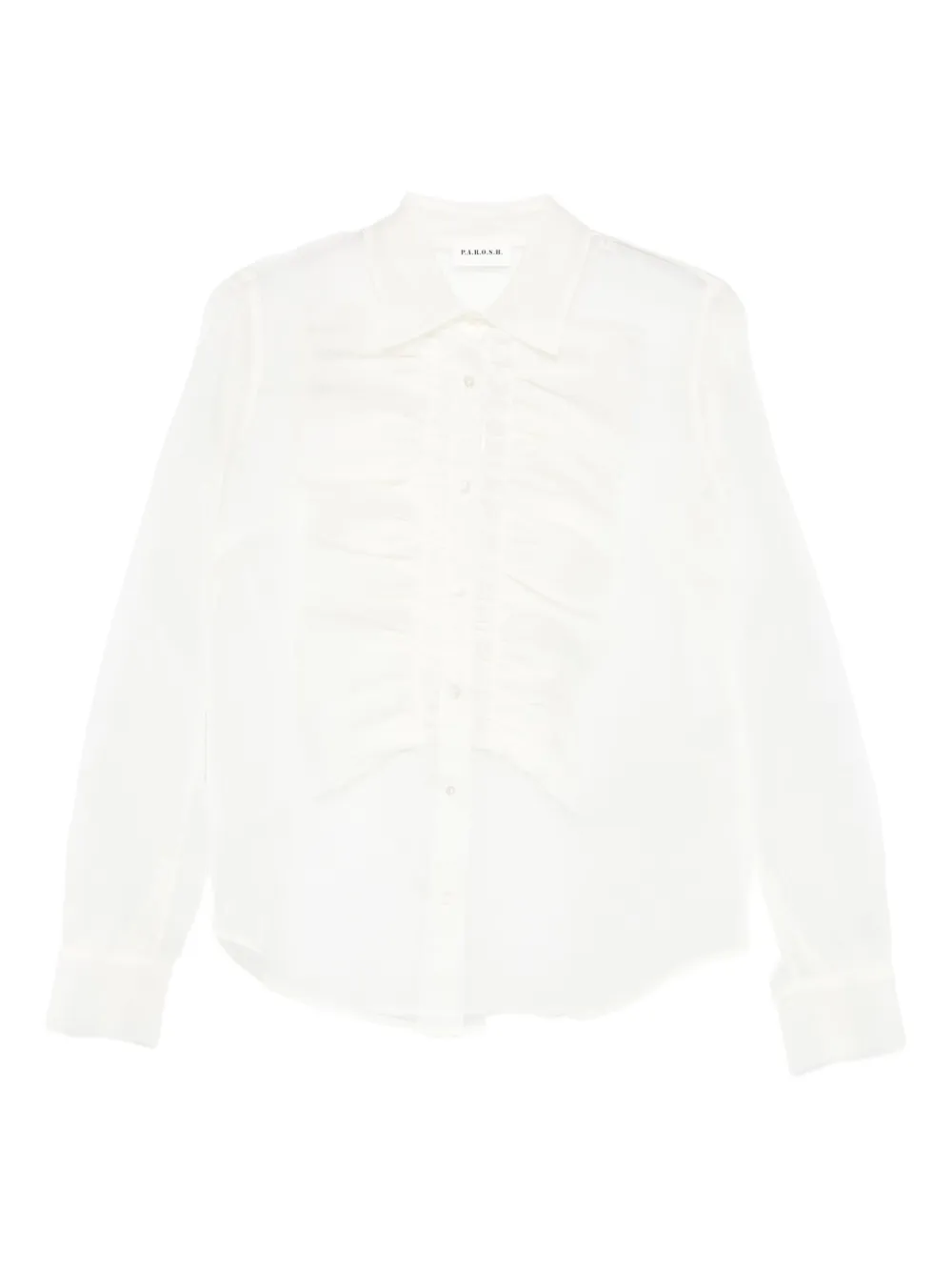P.A.R.O.S.H. Blouse met ruches Wit