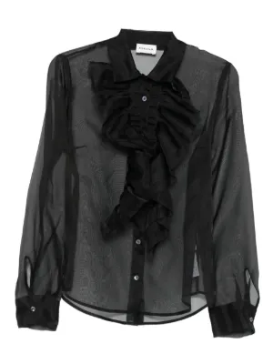 Comme Des Garçons サテンシャツ | ブラック | FARFETCH JP