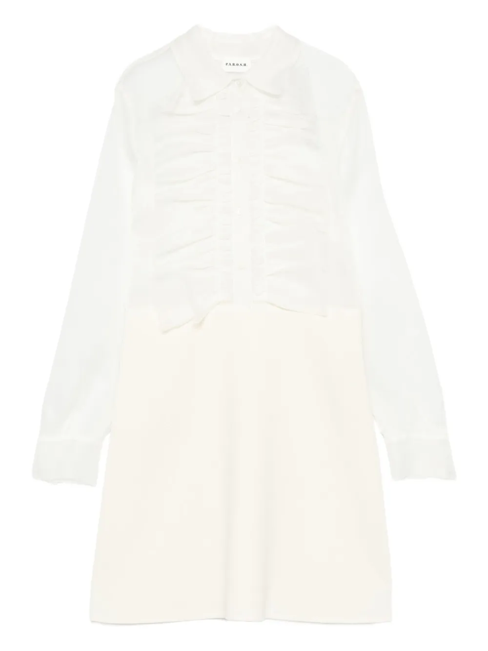 P.A.R.O.S.H. Blousejurk met ruches Beige
