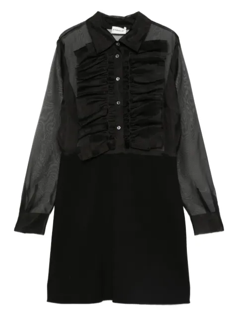P.A.R.O.S.H. ruffled sheer-paneled dress