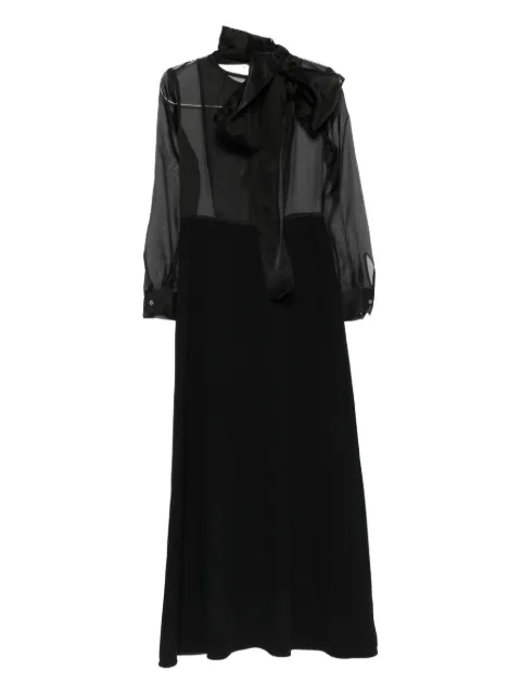 P.A.R.O.S.H. bow-detail silk dress