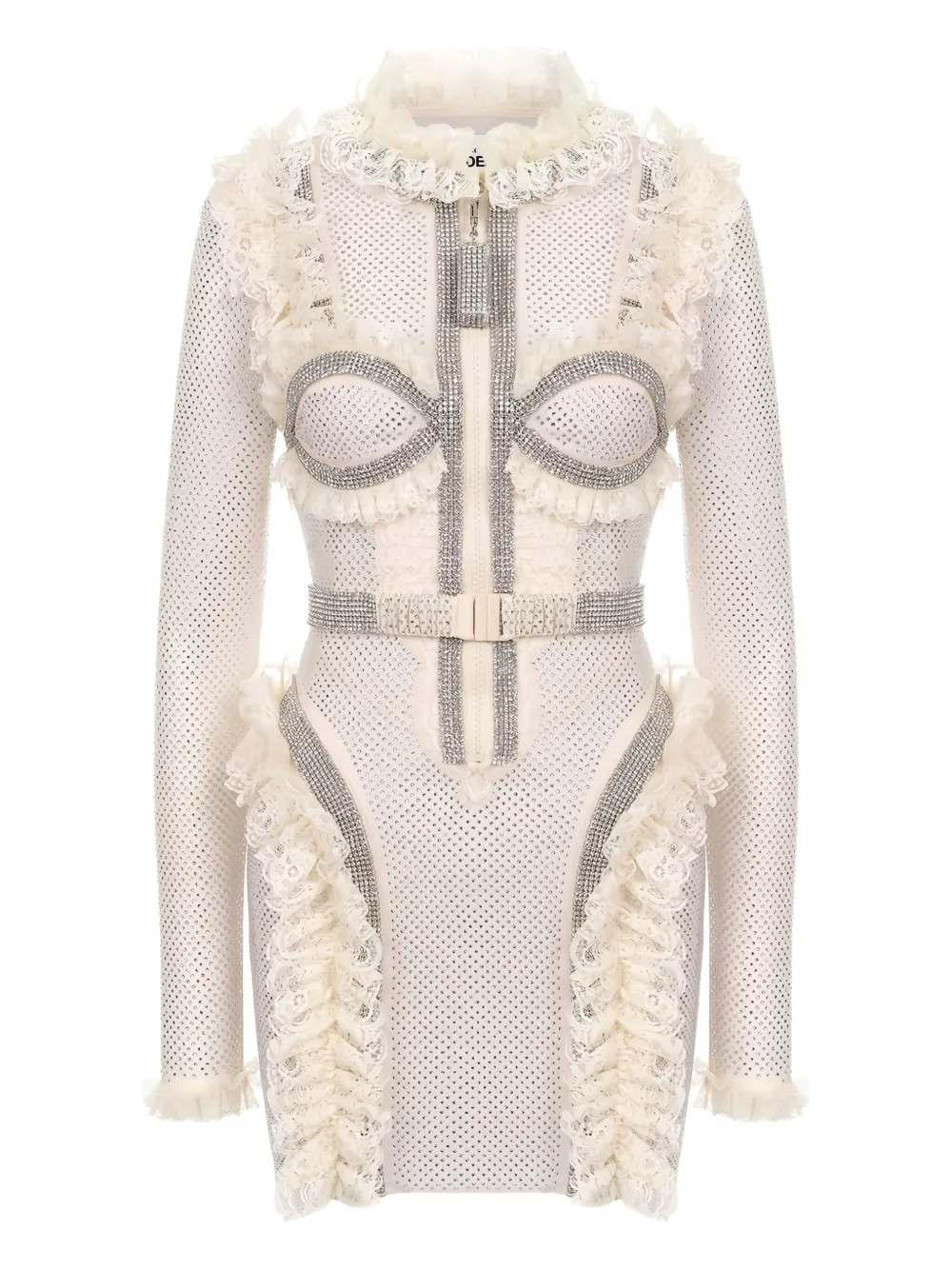 Self-portrait Ruffle-embellished Dress In Multi