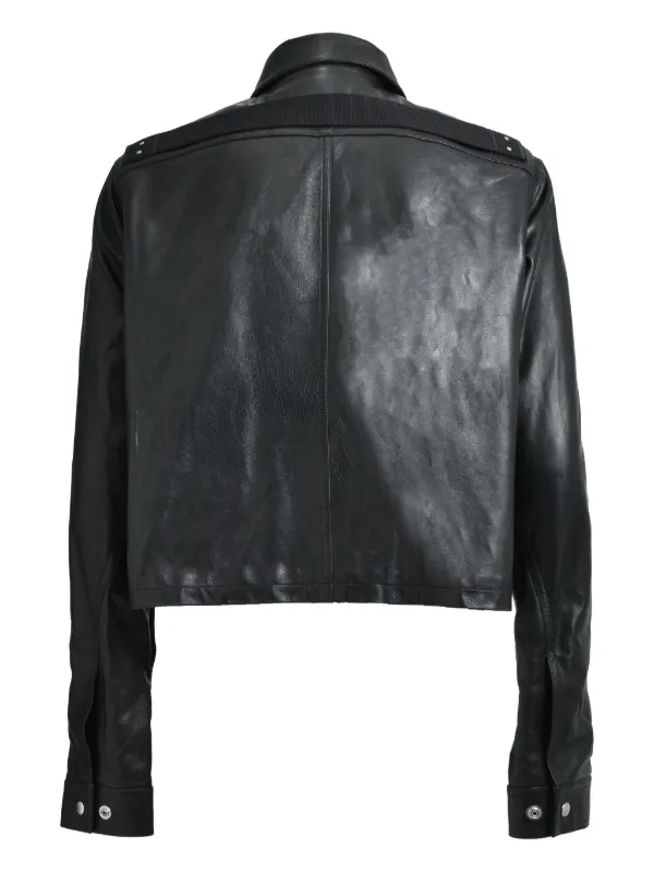 Rick Owens Leather Jacket | Black | FARFETCH TW