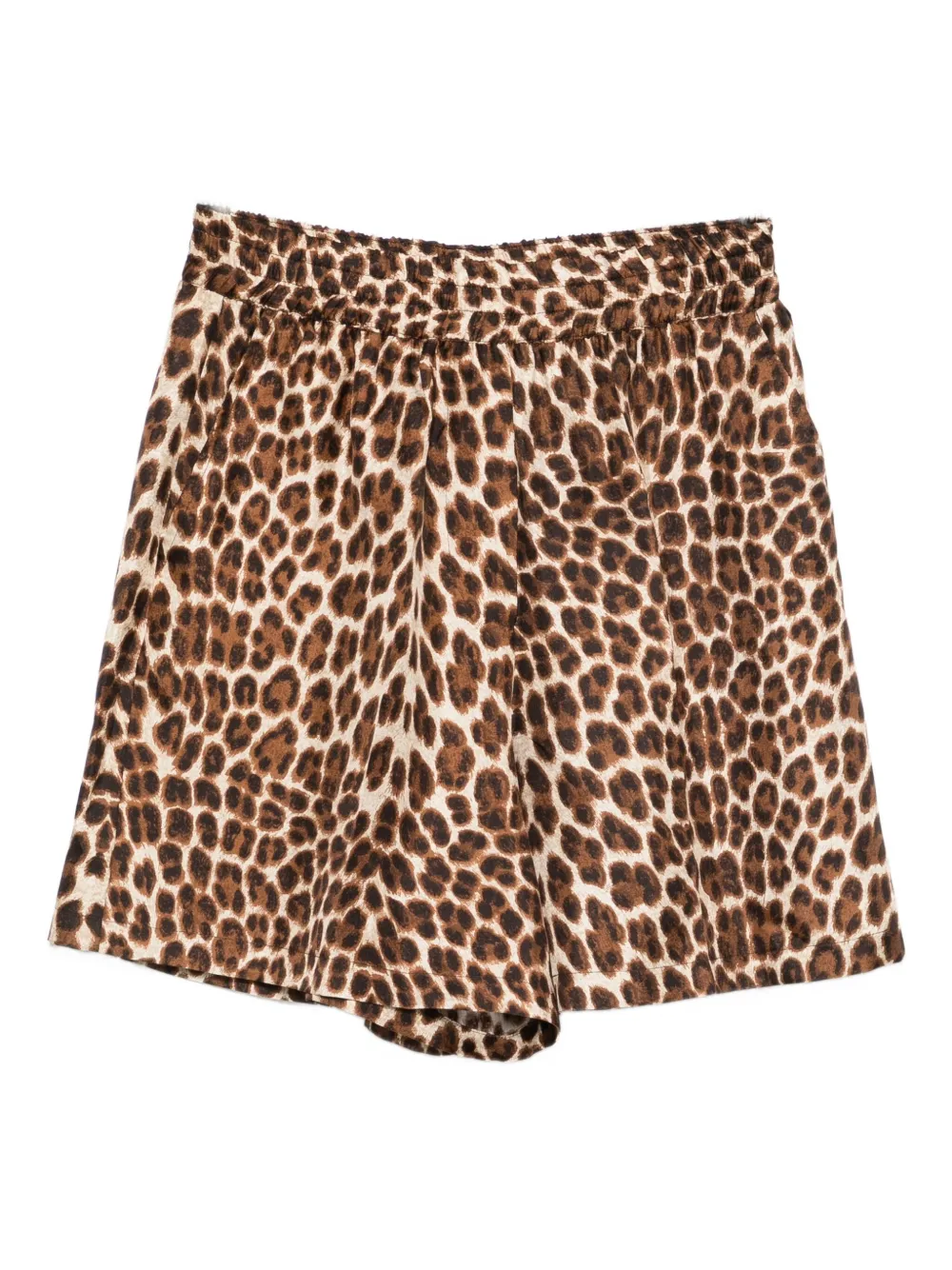 P.a.r.o.s.h Leopard-print Elastic-waist Short Shorts In Animal Print