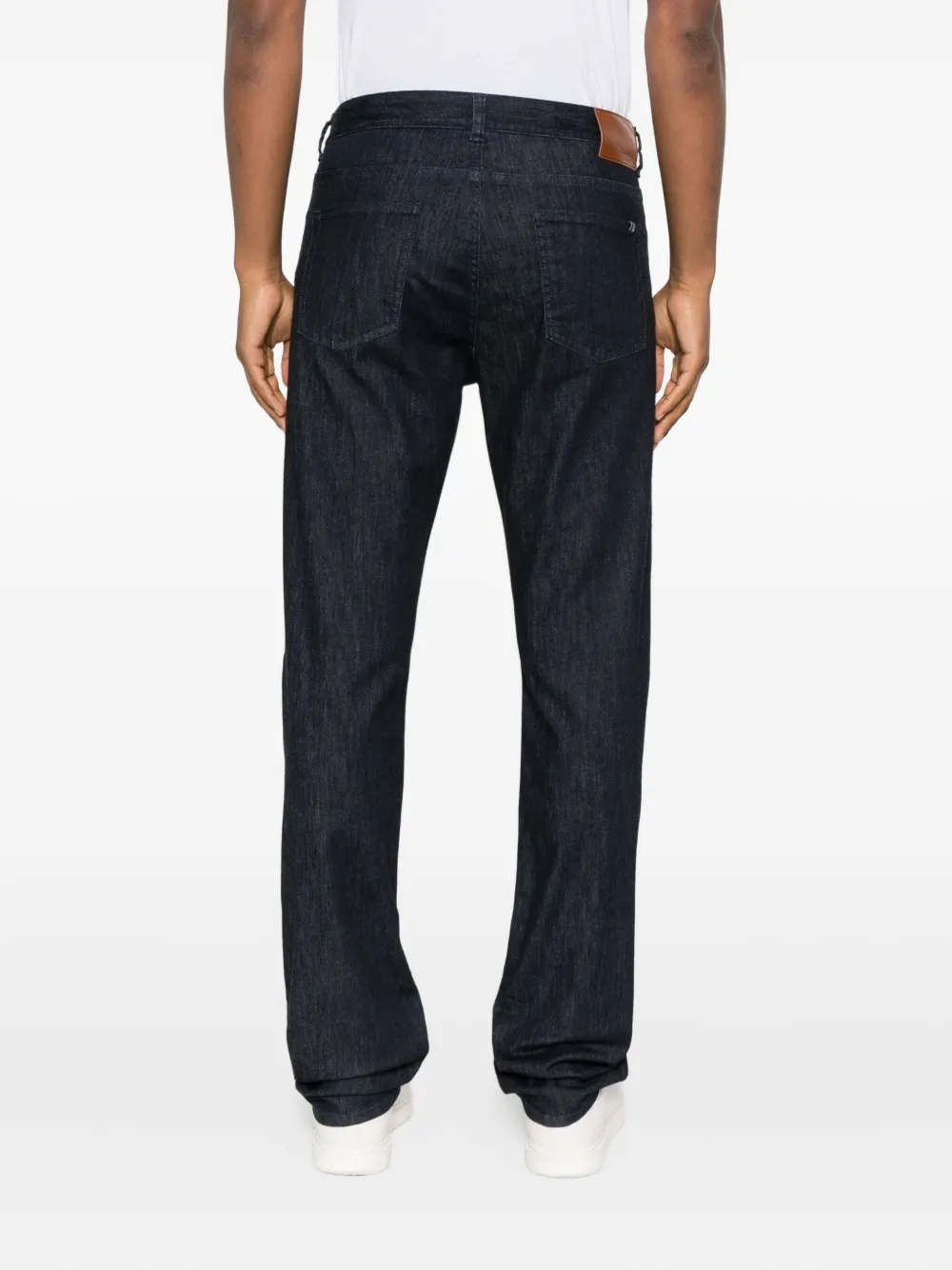 Canali Jeans met vijf zakken Blauw