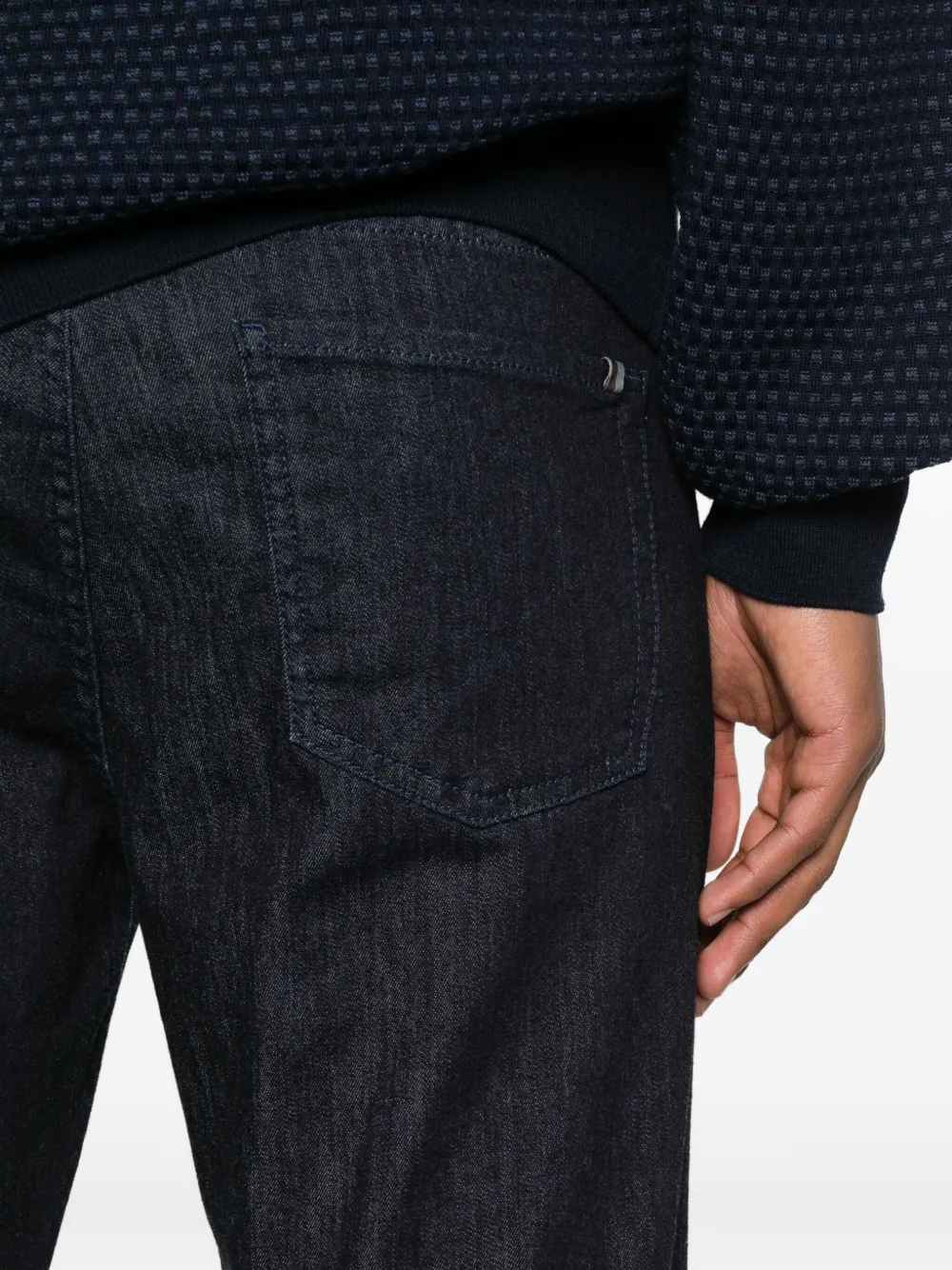 Canali Jeans met vijf zakken Blauw
