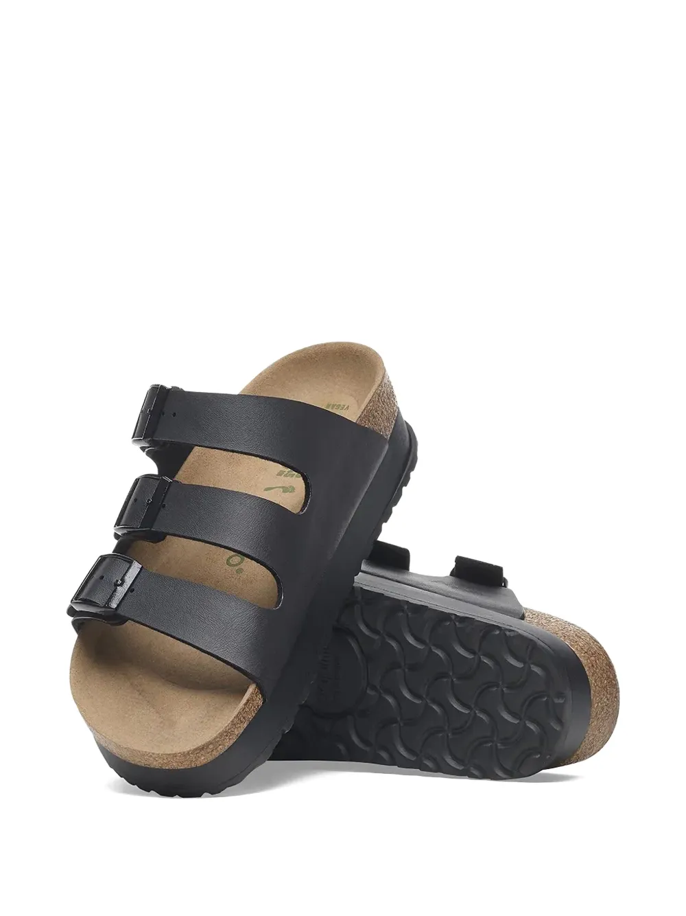 Birkenstock Florida triple-strap platform sandals Black