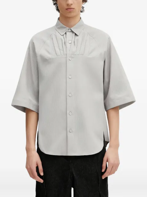 Ader Error pleated short-sleeve shirt