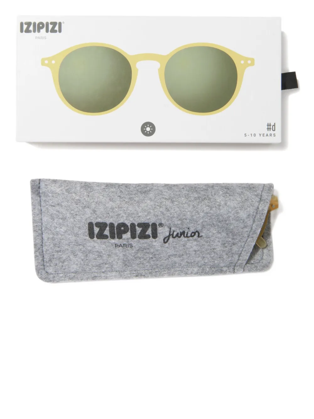 IZIPIZI KIDS #G zonnebril met rond montuur Geel