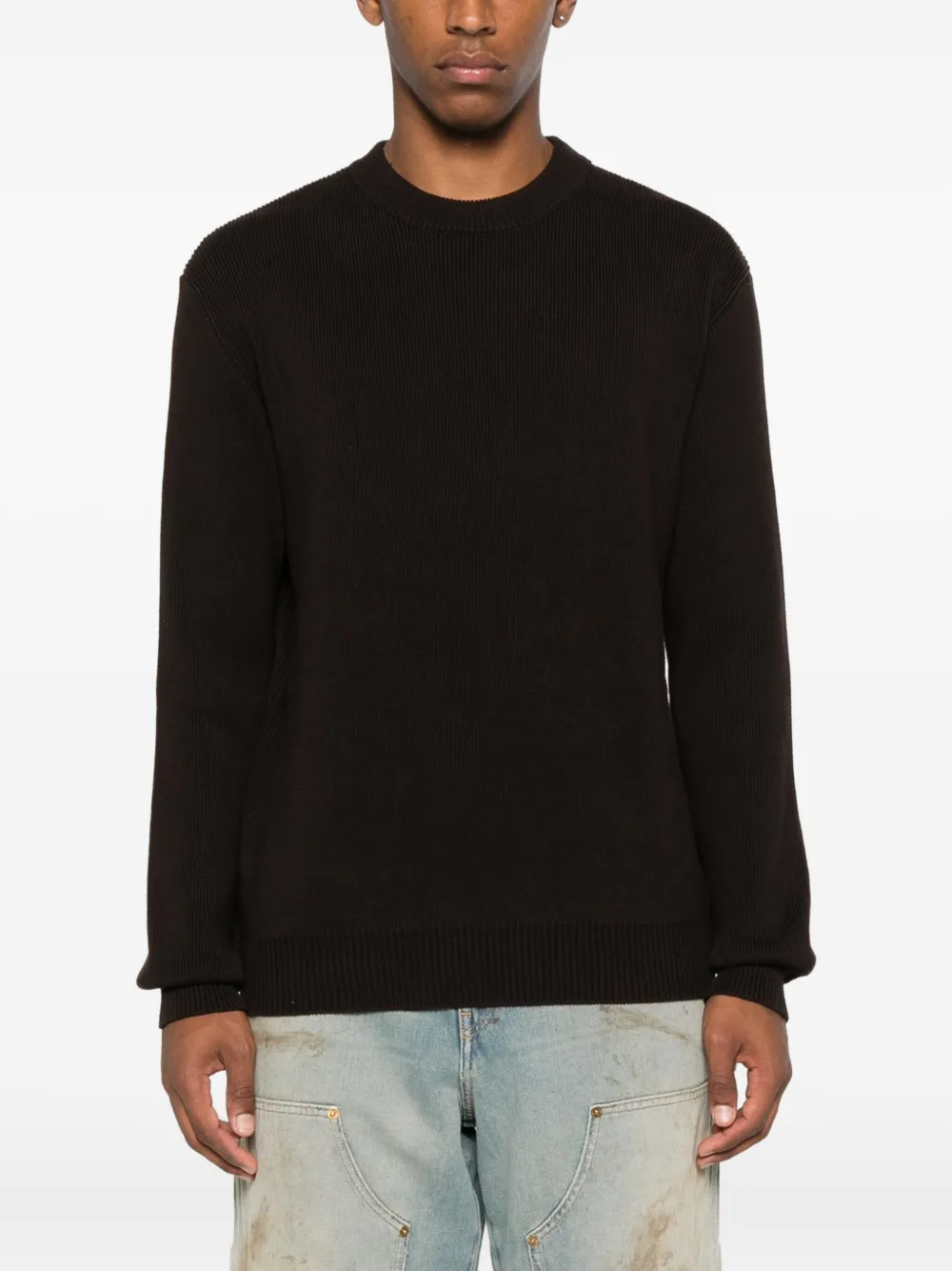 Golden Goose ribbed crew-neck sweater Bruin