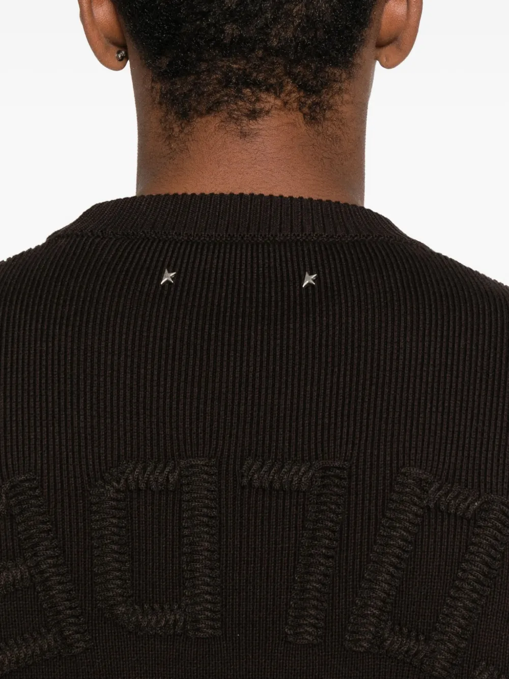 Golden Goose ribbed crew-neck sweater Bruin