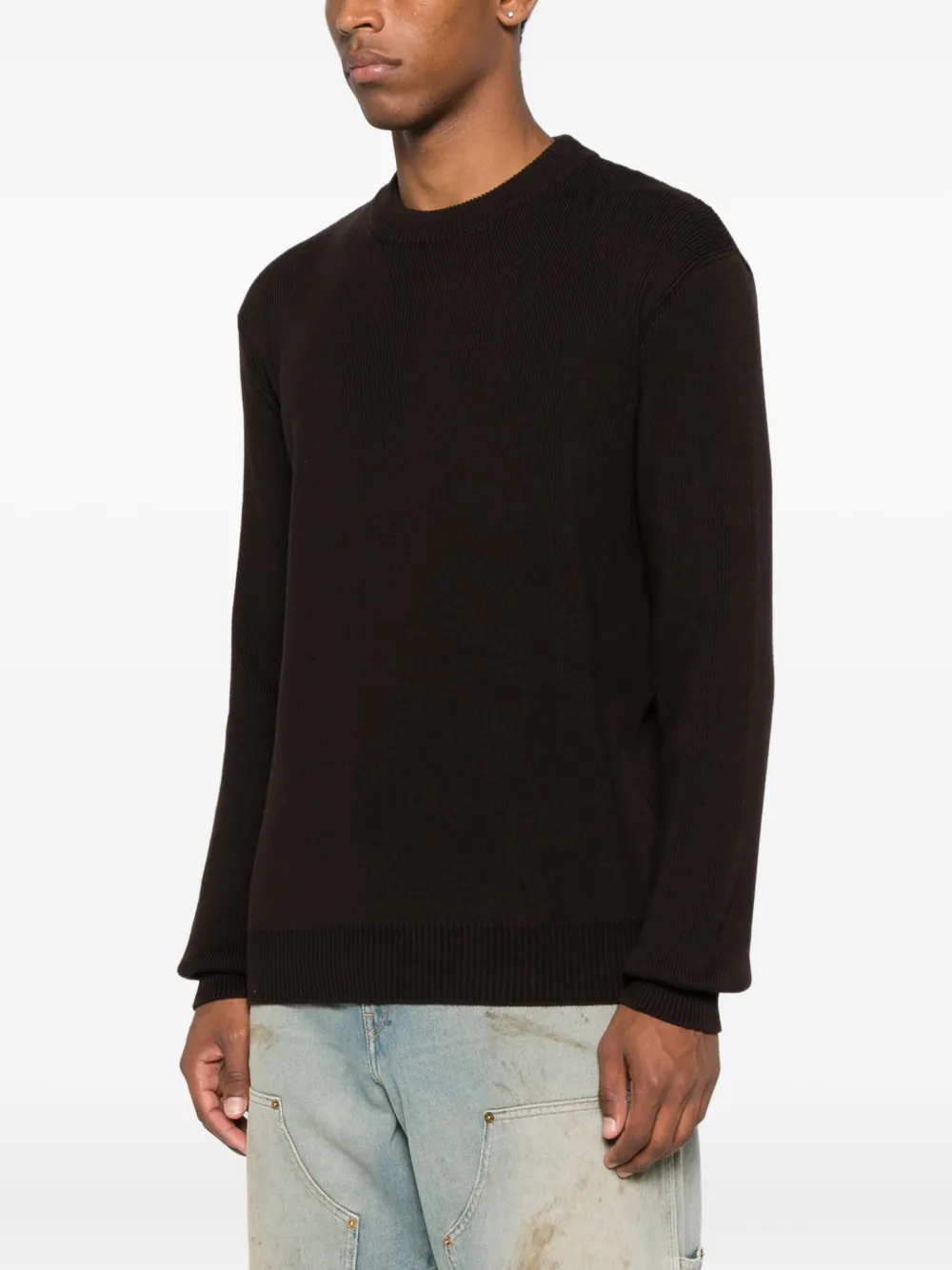 Golden Goose ribbed crew-neck sweater Bruin