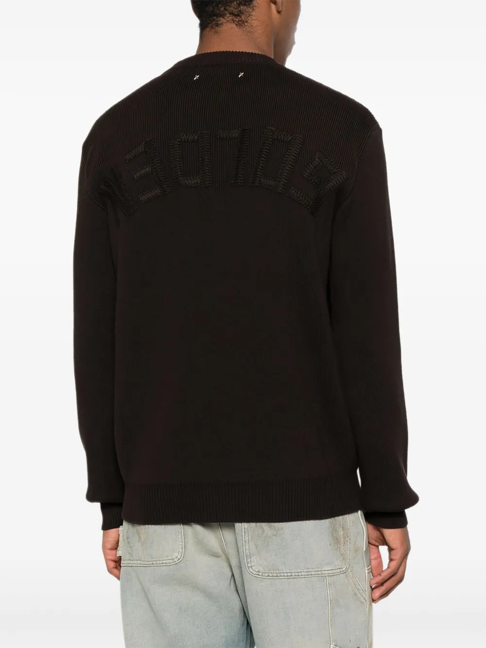 Golden Goose ribbed crew-neck sweater Bruin